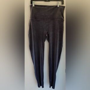 Spanx High Rise Velvet Leggings Silver Chrome Size 1X